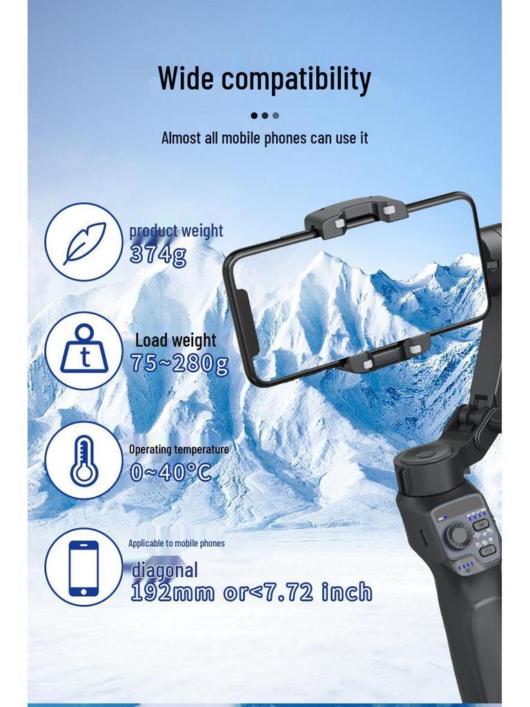 Tragbarer Drei-Achsen-Gimbal: Mobiler Stabilisator für flüssige Kurzvideos und Live-Streams