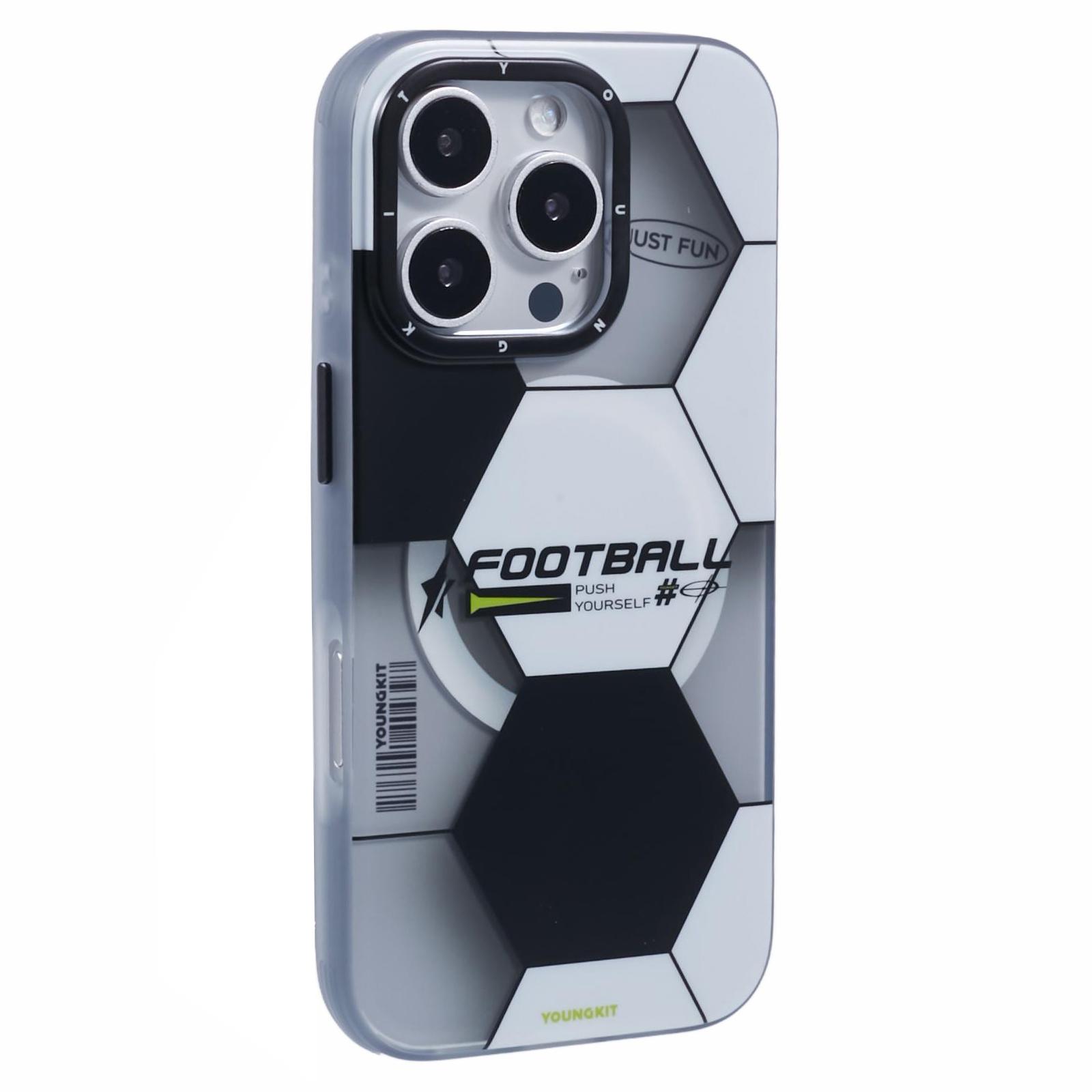 

YOUNGKIT Спортивна серія для чохла iPhone 16 Pro Сумісний з MagSafe IMD TPU Протиударний чохол Football
