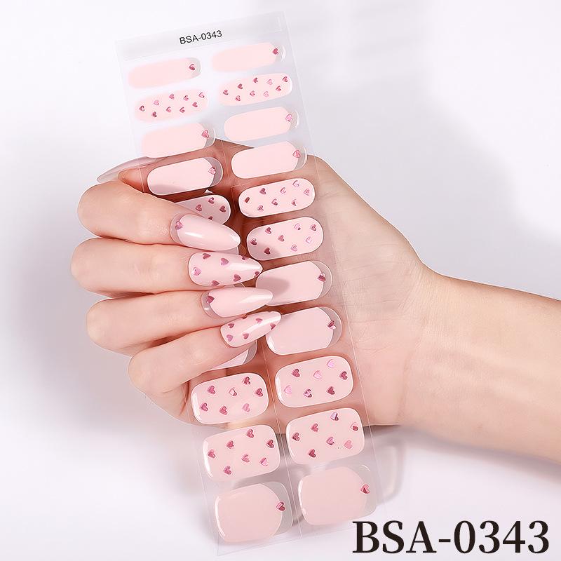 Gel Nail Sticker Waterproof Leopard Print Bronzing Free Baking Lamp Gel Nail Sticker Full Sticker UV Free