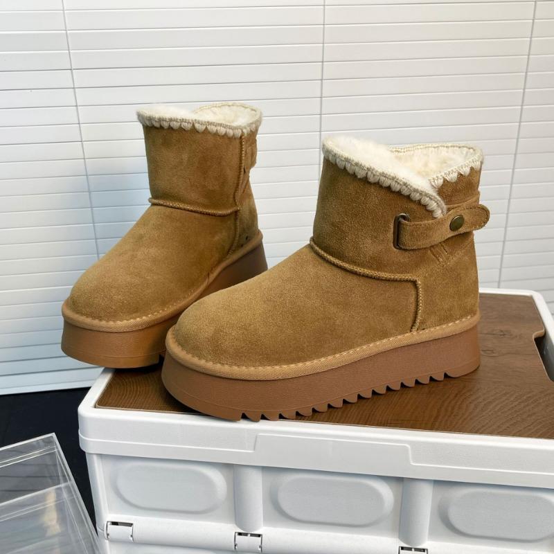 thick-soled snow boots women's new winter cotton shoes women's winter piled thickened warm shoes women's winter fluffy shoes