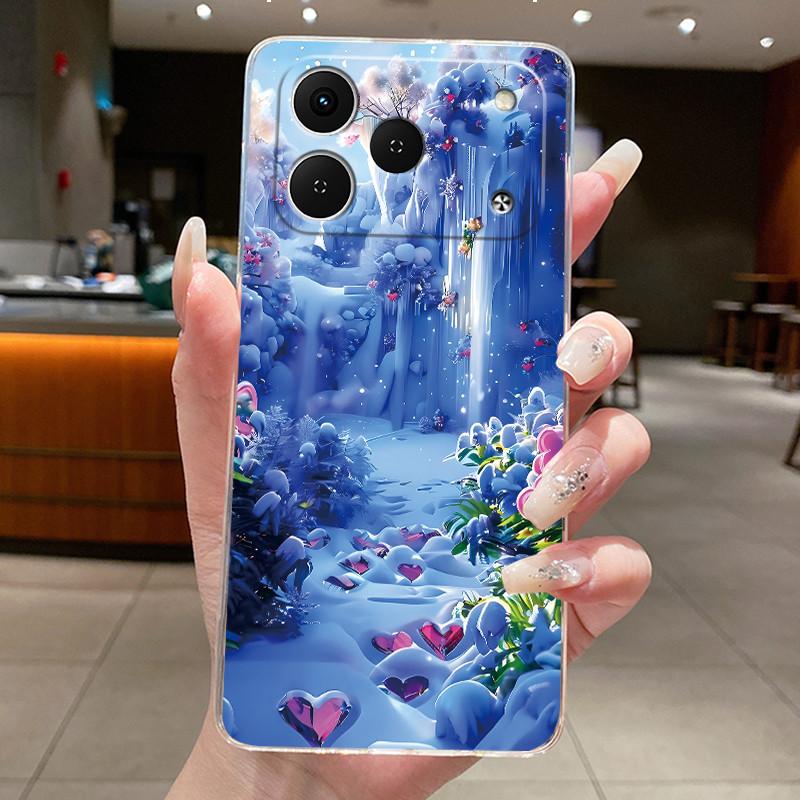 Casing For Tecno Spark 50 KN4 Case Aesthetic Fashion Cute Cat Cartoon Soft Silicone Back Cover Transparent TPU Phone Case Bumper