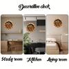 2D Flat Guitar & Music Wooden Round Silent Hanging Wall Clock, For Living Room, Office, Study Room, Bedroom, Home Decoration.