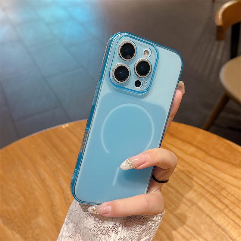 

Ultra-Thin Transparent Drop Protection Case for iPhone 17 Pro Max iPhone 14 Pro Max синий