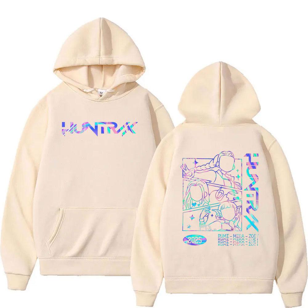 Anime KPop Demon Hunters Mira Rumi Joey Hoodie Men Women Fashion Clothing Casual Long Sleeve Fleece Loose Hooded