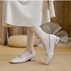Mary Jane Flat-bottomed Student Shallow Mouth Pearl Spring New Women's Single Shoes with Skirts Versatile Gentle Lady Beanie Shoes