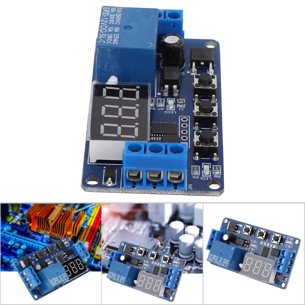 DC12V Time Delay Relay Delay On Off Cycle Module LED Digital Display Control Timer Switch Trigger