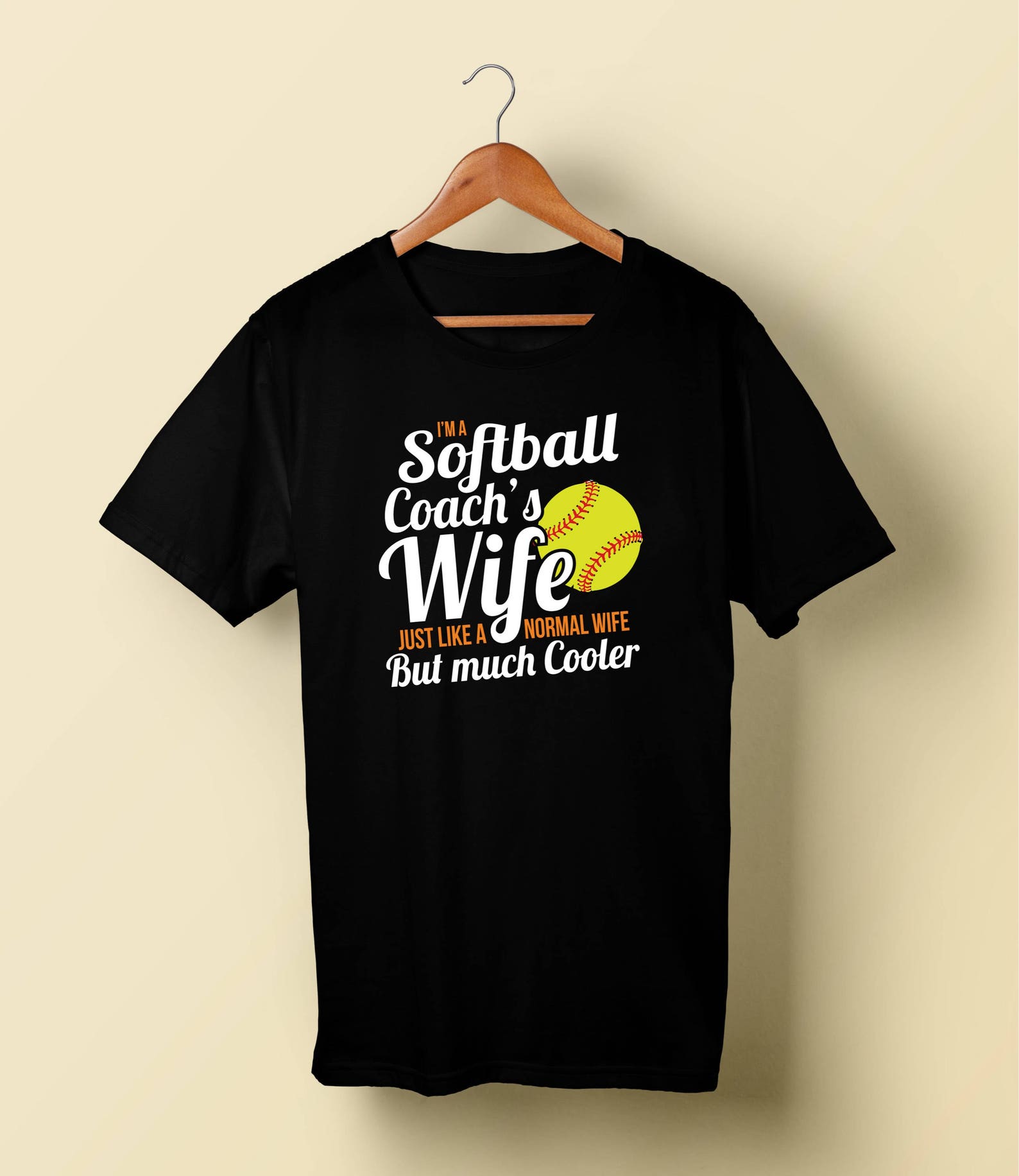 Womens Coaches Wife Shirt Wife Softball Cool Gift Unisex Tee Shirt Softball Coaches Wife Shirt 4XL