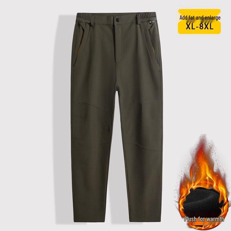 DIBINZE Men's Plus Size Fleece Lined Winter Cargo Pants