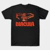 Men Black Print T-shirt Blacula Vintage Dracula Vampire Horror Movie No-Cut Transfer Paper Print Cotton Tshirt