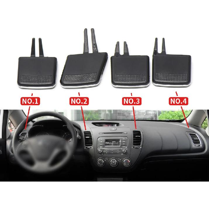 Car Front Air Conditioning Vent Toggle Piece AC Outlet Card Clip Wind Wirection Plectrum Knob For Kia K3 2011-2018