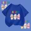 Labubu Roztomilé Kreslené 3D Potisk Dětské Tričko Kawaii Dětské Tričko Chlapci Dívky Tričko Legrační Oblečení Top