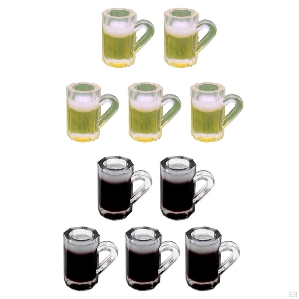 5 Pieces Dollhouse Drink Cup Drinks Ornament, Christmas Gifts, Pretend Play Toys Doll