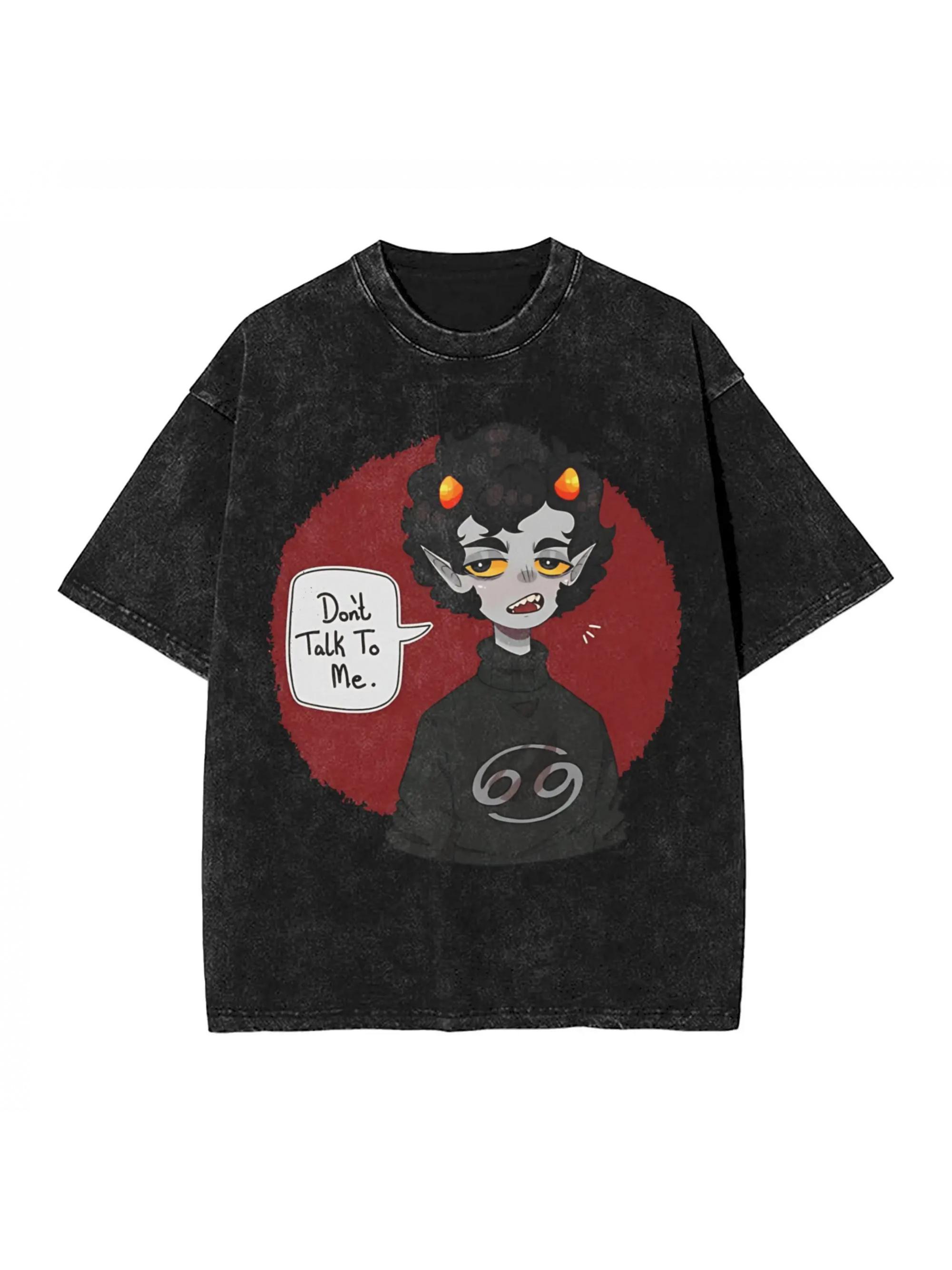 

Homestuck Anime Lover Washed Tshirt Year round clothing personality Clothes Plus Size Unisex Yk Short Sleeves high quality tee S