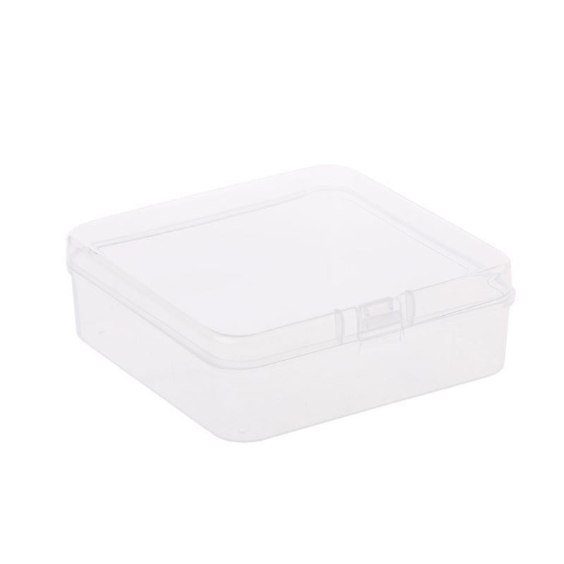 Square Transparent Storage Box Small Plastic Case For Jewelry Beads Small Parts Coins Screws Container Multiple Sizes Option