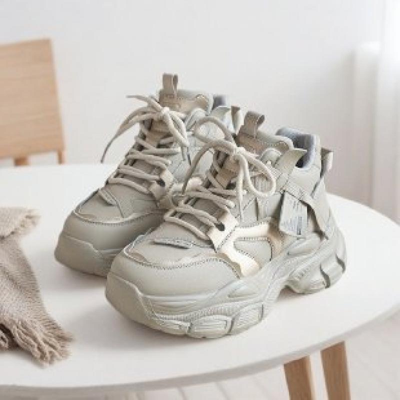 High-top dad shoes women's 2025 spring new Korean version platform muffin sports shoes casual running shoes women's shoes