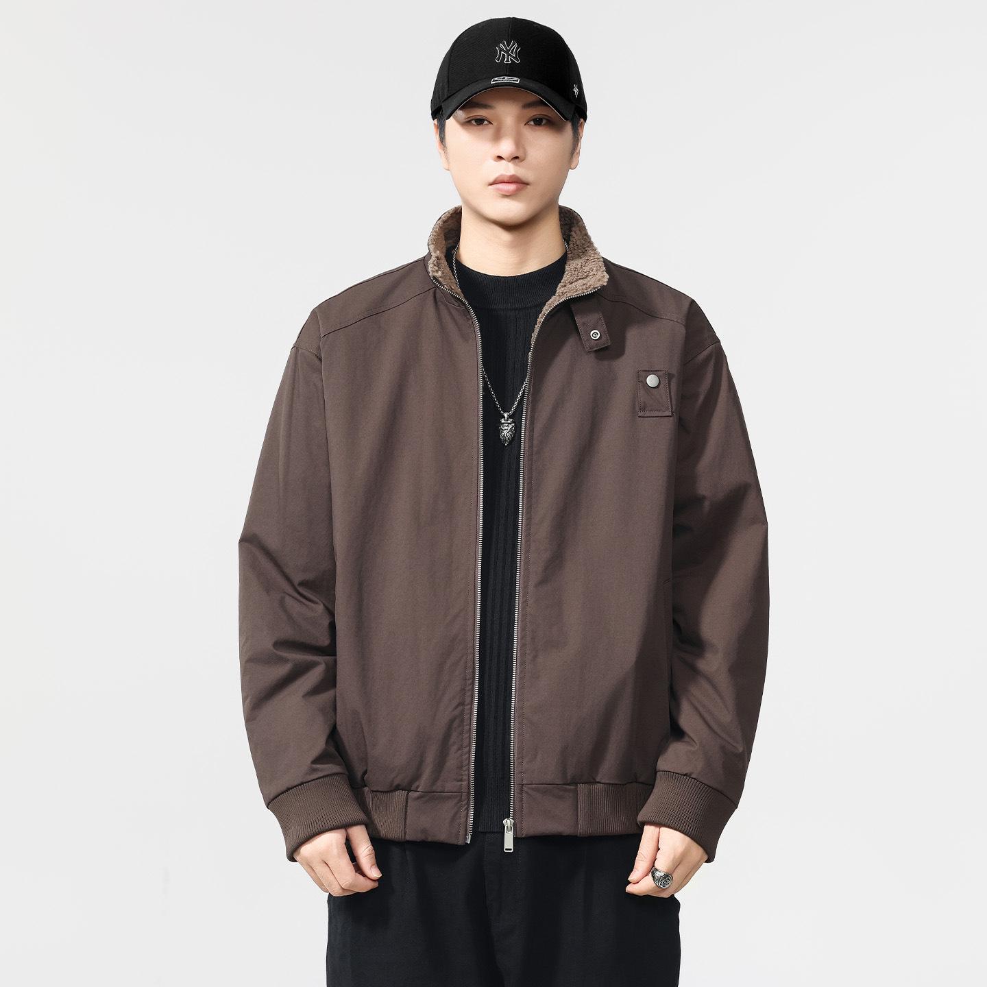 

Men s Retro Windproof Velvet Pilot Jacket - Tough Guy High Street Style XL