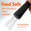 Flick Espresso WDT Tool Retractable WDT Tool for Espresso Coffee Telescoping Distribution Tool 6 Needles Portable Coffee Stirrer