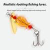 5Pcs Fishing Lure Spinnerbait with Treble Hooks Vibrant Color Compact Portable Fishing Lures Spoon Spinner Baits Kit