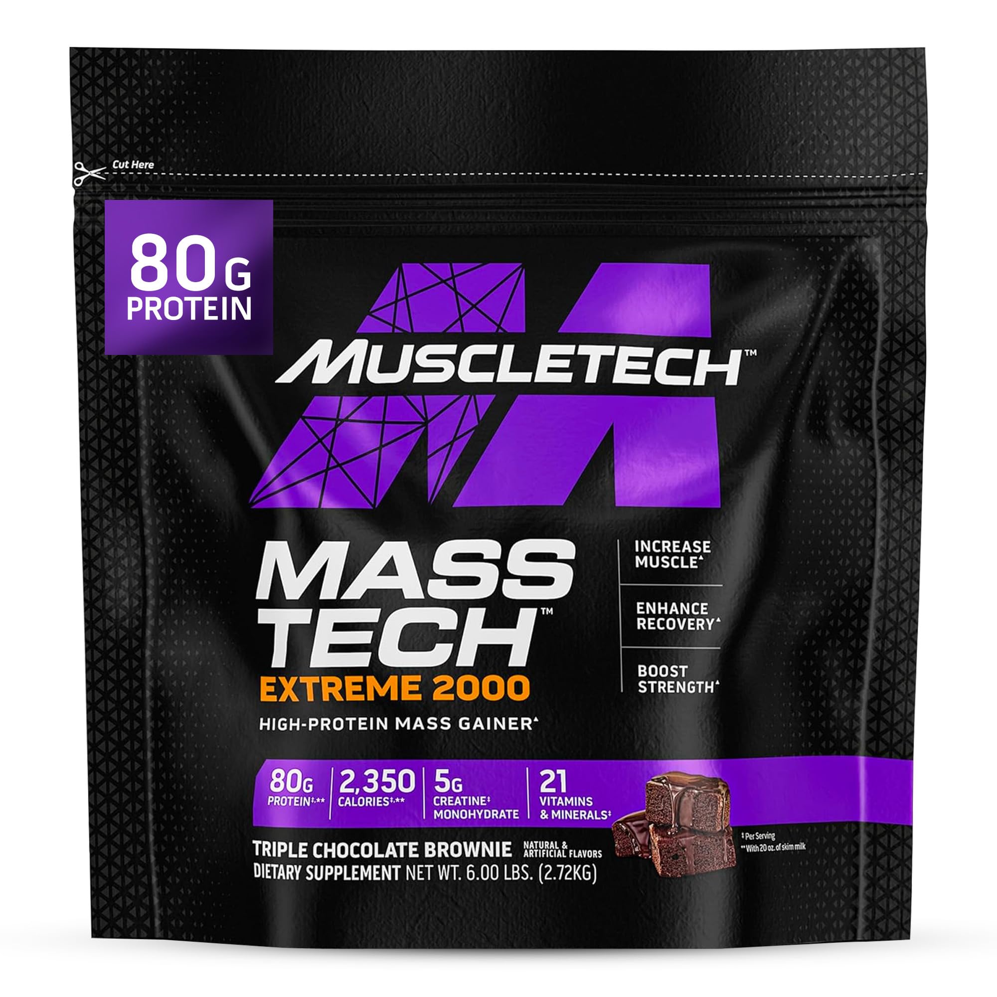

Extreme Triple Chocolate kg MuscleTech, MASS-TECH 2020, Brownie, 2.72 (6 lbs)