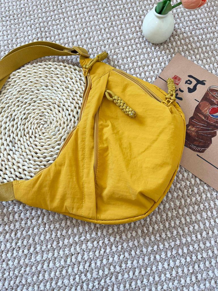 Japanese Style Large Capacity Nylon Canvas Crossbody Bag for Female Students