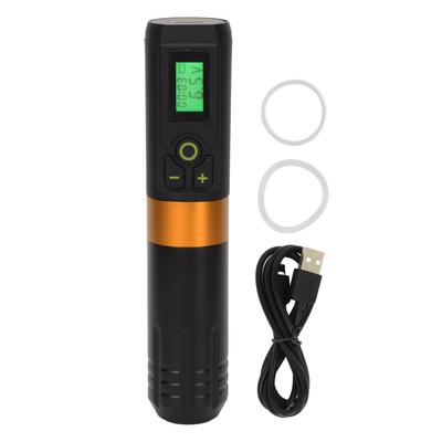Trådlös roterande tatueringspenna LED-display 2000mAh Liner Shader Tidtagningsfunktion Uppladdningsbart patron