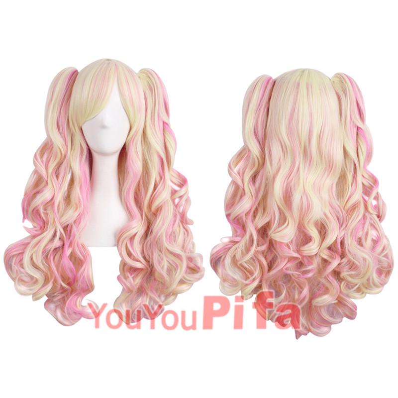 Lolita Double Ponytail Curly Cosplay Wig with Tiger Clip
