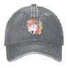 2026 Colored Pencil Husky Dog Flower Crown Baseball Cap Cute Derby Hat Black Big Size Hat Women's Golf Clothing Men's