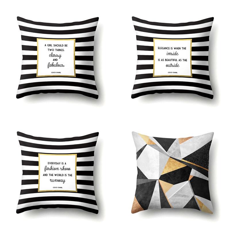 

Polyester Pillow Case Automobile Decoration Home Printed Pillow Case Waist Cushion Cover Car Cushion Head Cushion Cover No pillow core