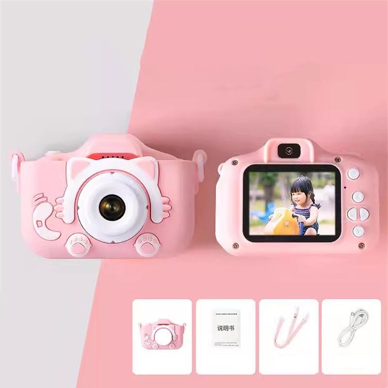 Kids Camera Toys 2 Inch Screen Hd Cartoon Kids Digital Camera Mini Slr Camera Cute Toy For Children Birthday Christmas Gifts