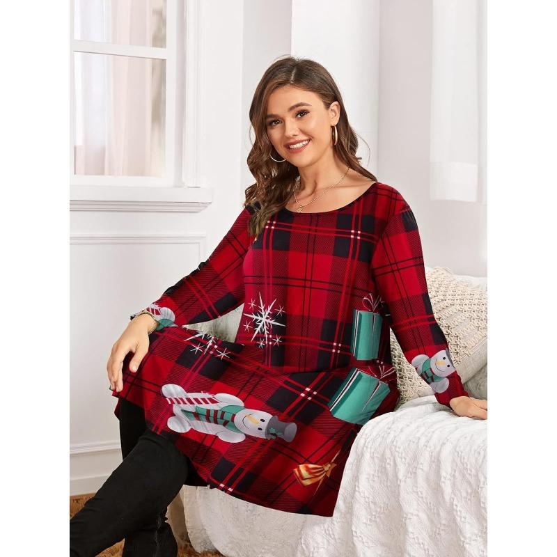 BITCED Fashion Autumn Winter Long Sleeve O-Neck Casual Dresses
