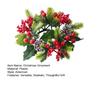 Christmas Candle Wreath Artificial Red Berries Pinecone Garland Festive Table Centerpiece Decoration for Christmas Party Home