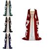 Exquisite Long Sleeve Floor Length Renaissance Dress With Ribbon Decoration For Cosplay