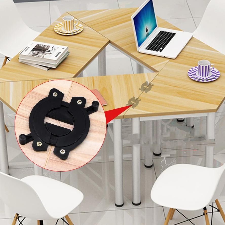 1Set Tabletop Connector Table Buckles Desk Combination Woodworking Fasteners Furniture Hinges For Wardrobe Cabinet Folding Shelf