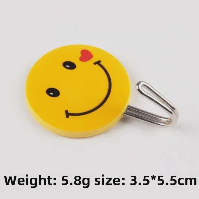 Zhenxin 9806 Cartoon Smiley Sticky Wall Hook, 3-Pack - Creative Plastic Clothes Hangers
