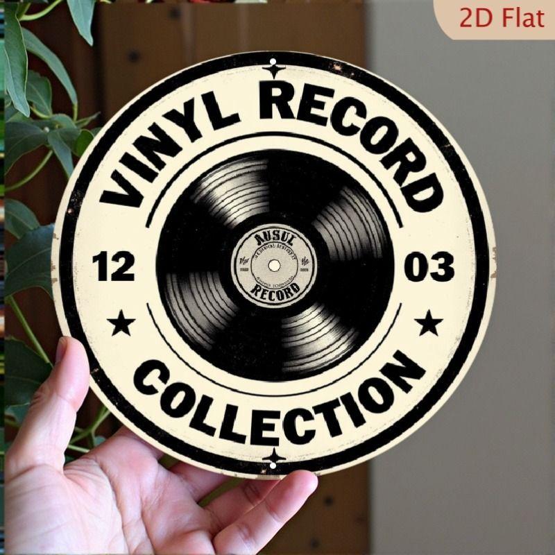 

Vintage Vinyl Record Metal Art Painting for Living Room Bar Cafe Decor