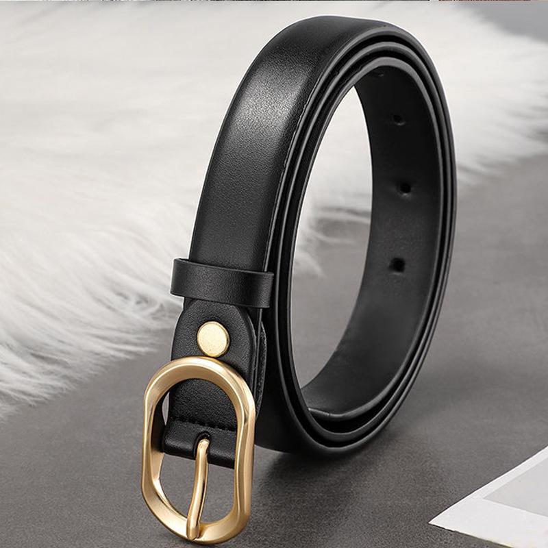 Women'S Alloy Pin Buckle Belts, Simple And Elegant Dresses, Accessories, Belts, Casual Style, Light Luxury Trouser Belts
