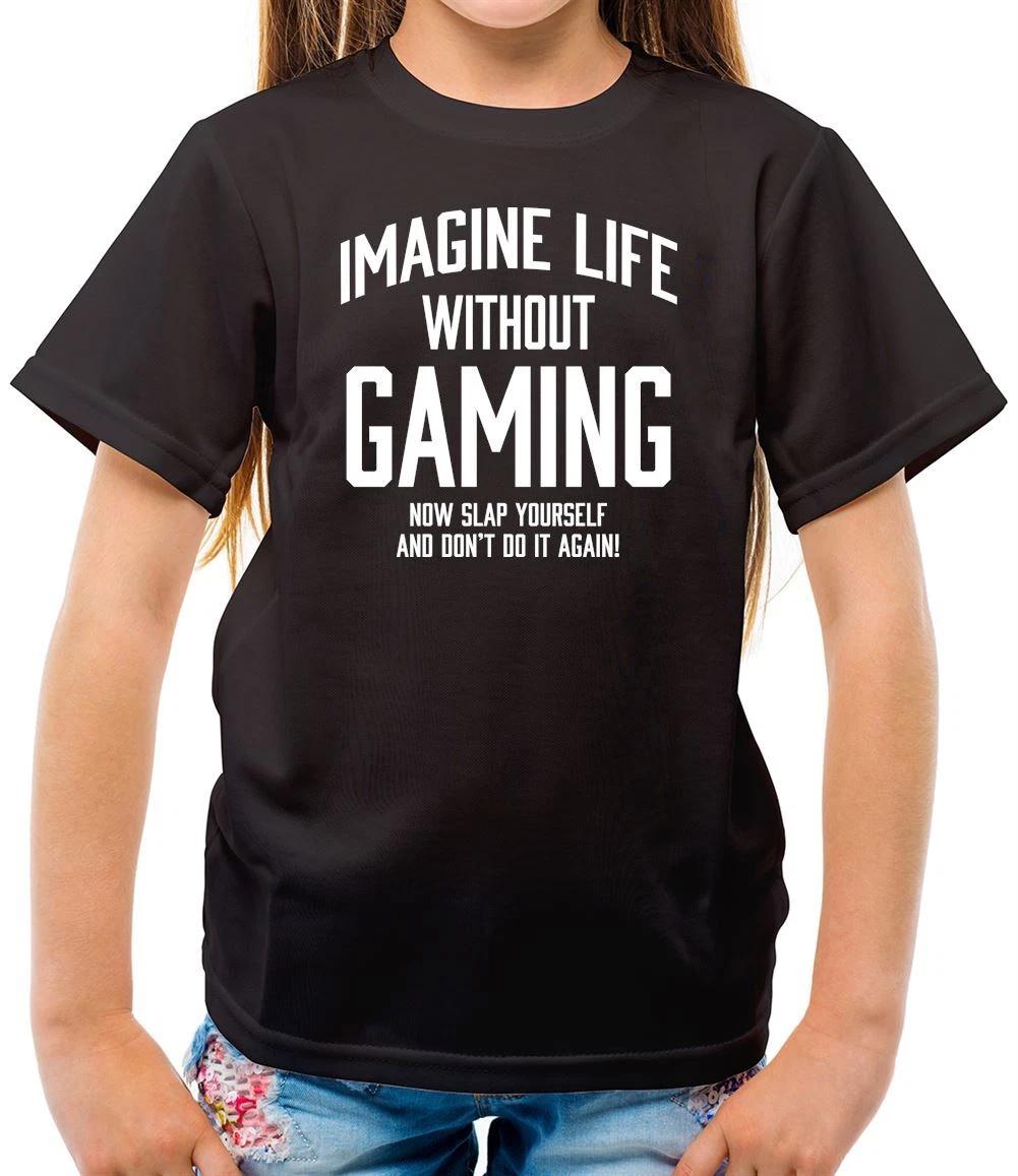 Imagine Life Without Gaming - Kids T-Shirt - Game Gamer Funny Video 140