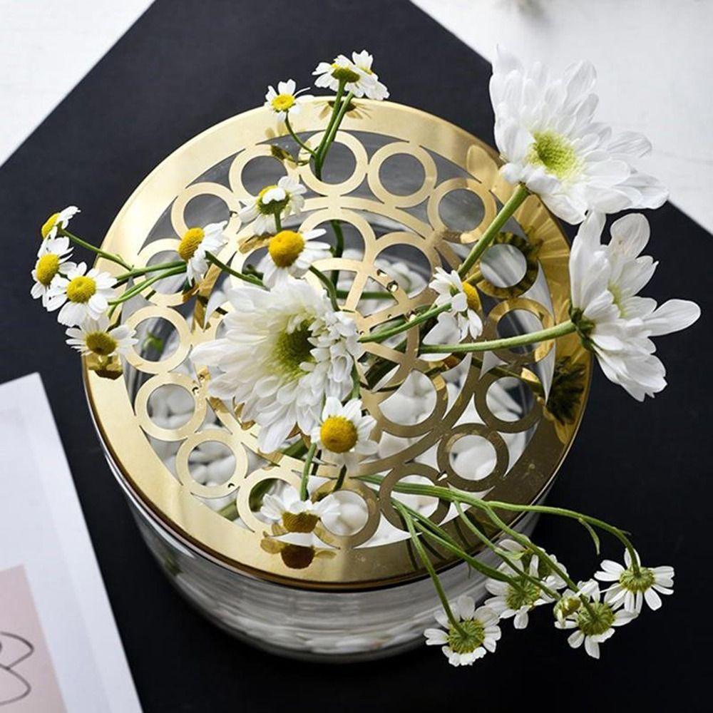 Flower Arranging Tools Metal Flower Lid DIY Arrangement Holder Plant Straw Fixation