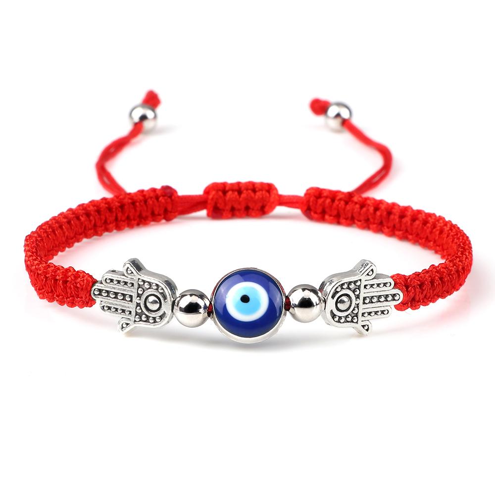 New Red Nylon Thread Evil Eye Braided Bracelet for Women Men Vintage Butterfly Elephant Couple Jewelry Gift