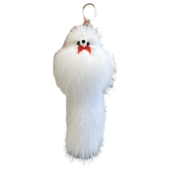 Keychain Pendant Fox Plush Doll Charm Soft Stuffed Key Holder Portable Key Organizer Backpack Bag Accessory