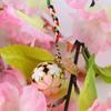 Japanese Bring Good Luck Bell Guardian Charm Sakura Keychain Accessories Jewelry Key Ring