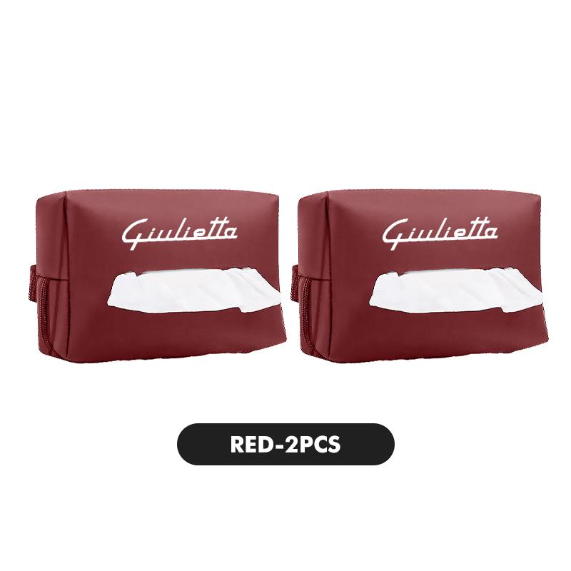 phngj8 Car Logo Center Console Armrest Tissue Box Seat Back Hanging Paper Boxs For Alfa Romeo 159 Giulietta 156 147 Giulia Mito GT