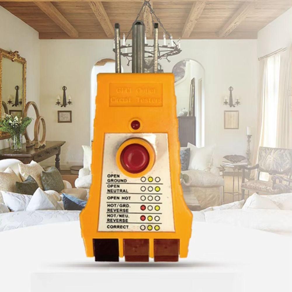 Comprehensive Wiring Check AC Receptacle Tester Compact Design Outlet Circuit Tester  Home Use