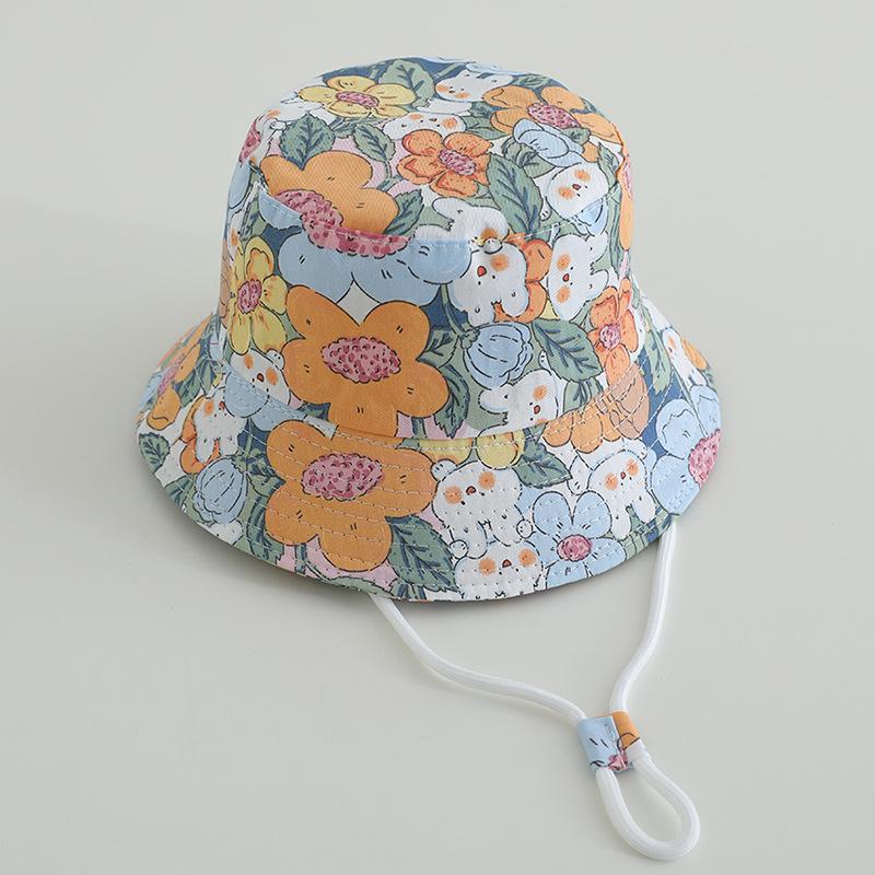 2025 Children's Cartoon Bucket Hat: Cute Car & Dinosaur Print, Summer Cotton Beach Fisherman Hat