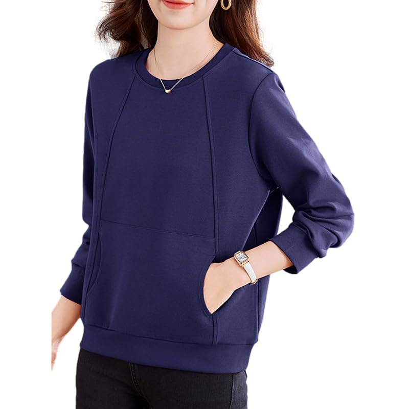 

[BN1 select] trainer ladies spring autumn winter Beautiful casual tops kangaroo pocket women s clothing sweatshirt clothes Spring items Autumn items