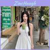 Generic Lace Spliced Sexy Slip Dress With V Neck For Summer Casual And Party Wear