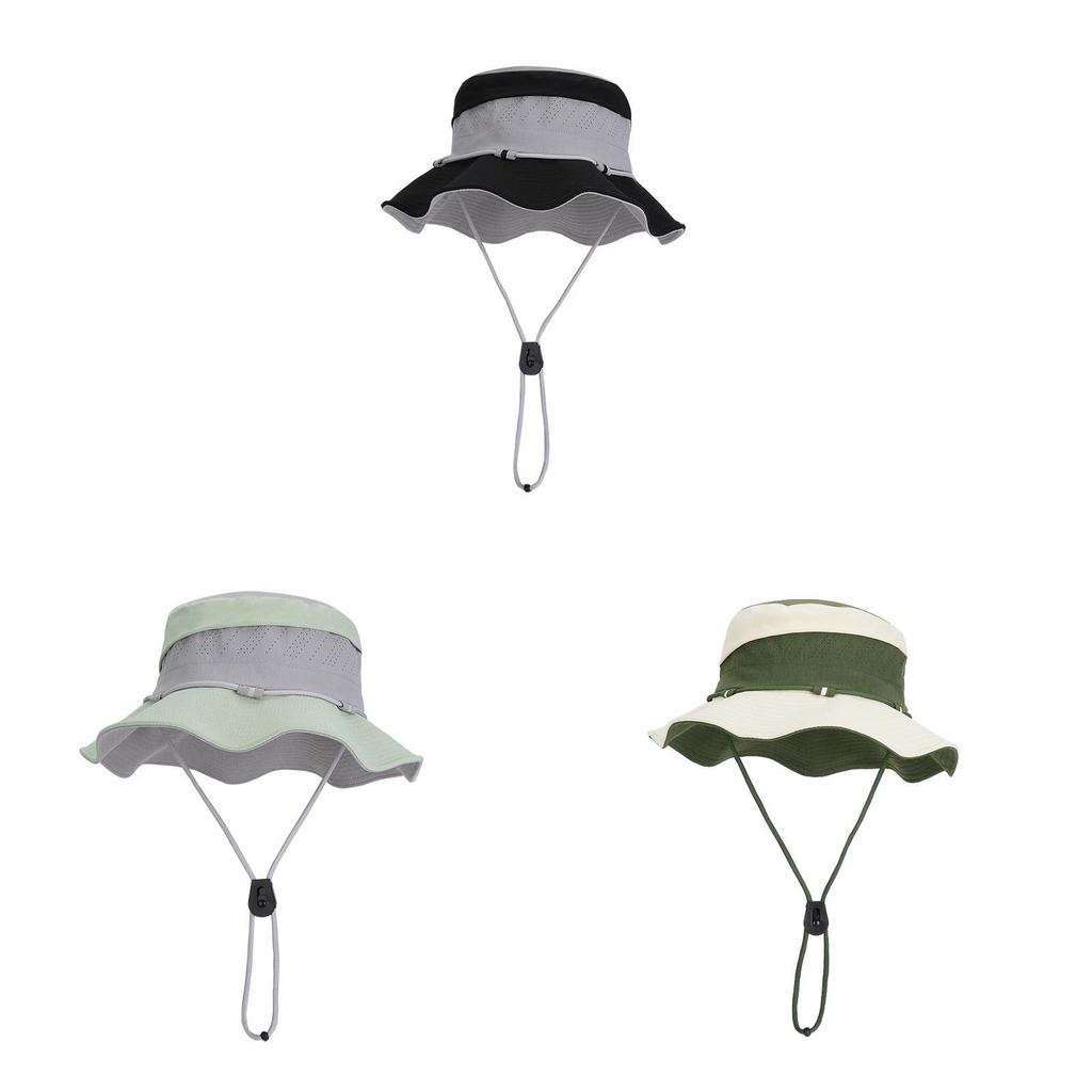 Summer Mens Outdoor Wide Brim Fishing Hat With Breathable Polyester Sun Protection For Casual Wear