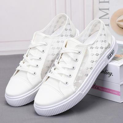 Letnie nowe buty z siateczki damskie oddychające siateczkowe wersja koreańska buty płócienne damskie modne wszechstronne buty studenckie