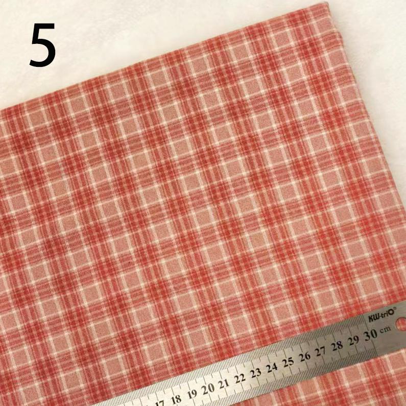 Bargain price Japanese Yarn-dyed Fabric DIY Handmade Bag Doll Quilting Craft Patchwork Fabric 100% Cotton Sewing Cloth 50*70CM
