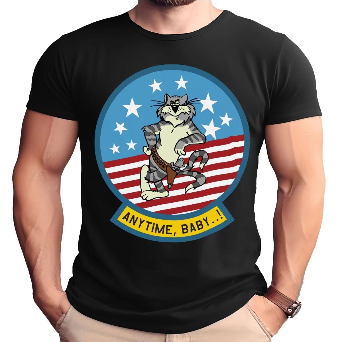F-14 Tomcat Anytime Baby Patch T-Shirt XS